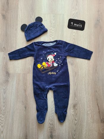 Pyjama bonnet mickey Noël