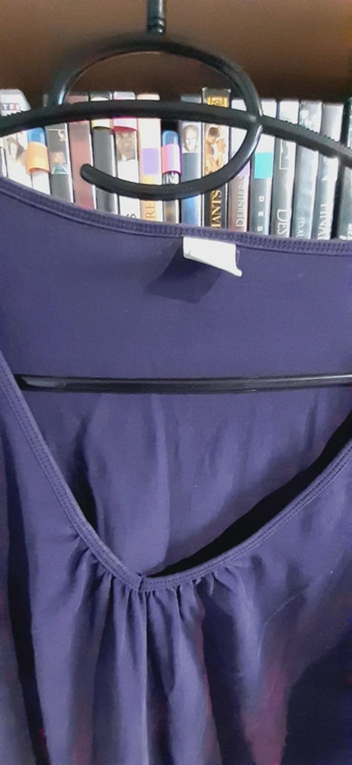 Haut manches 3/4 violet xxl 44 - photo numéro 3