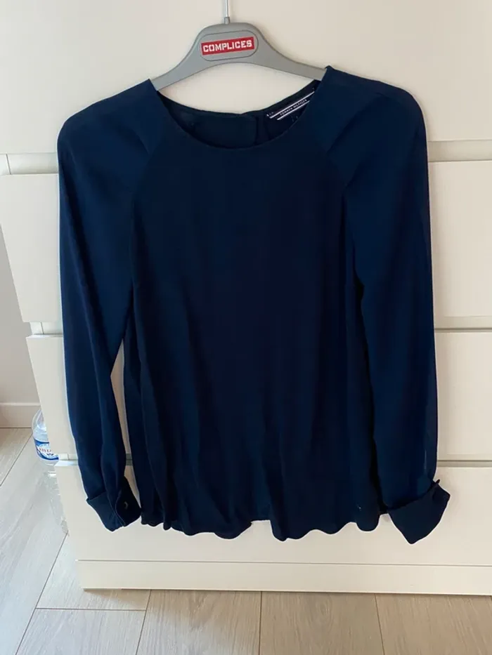 Blouse Tommy Hilfiger bleu marine - Taille 2 (équiv. 38)