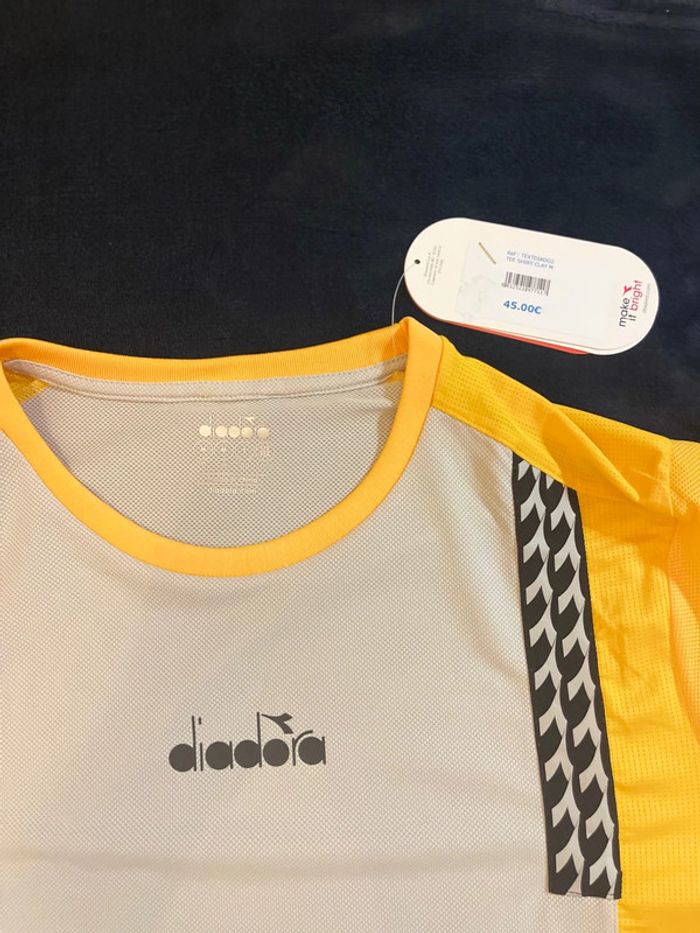Diadora- T shirt de sport Clay homme taille M - photo numéro 2