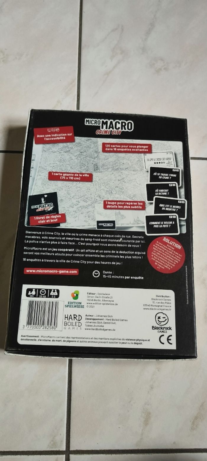Jeu Micro Macro  crime city - photo numéro 2