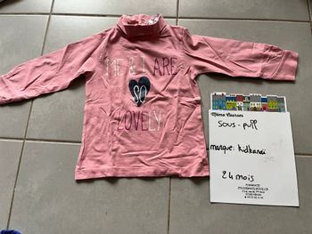 Sous pull fille 24 mois