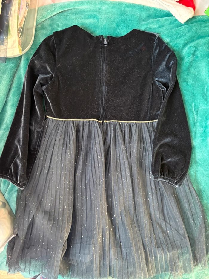 Robe de Noël velours bleu 6 ans - photo numéro 7