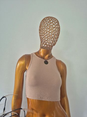 Top Court Femme Taupe