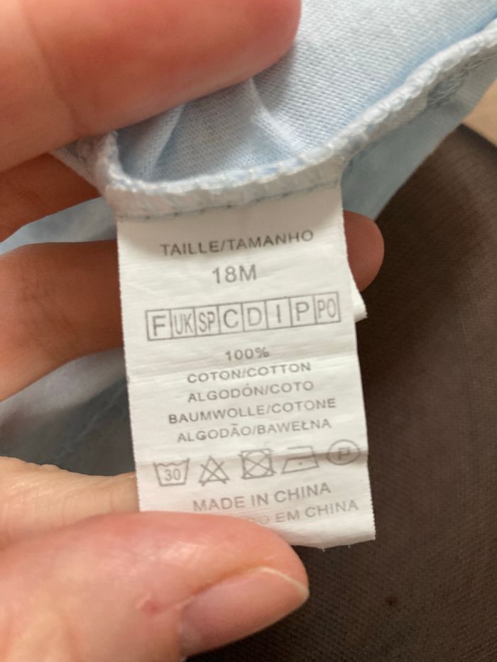 T-shirt manches courtes bleu ciel - photo numéro 4