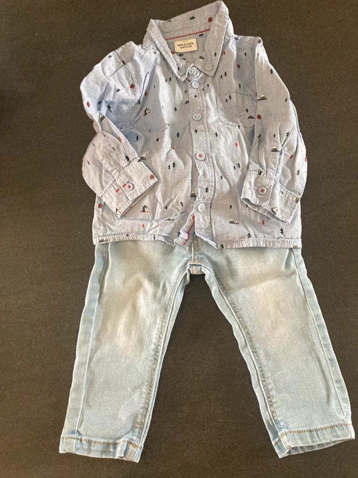 Ensemble jean et chemise de noël