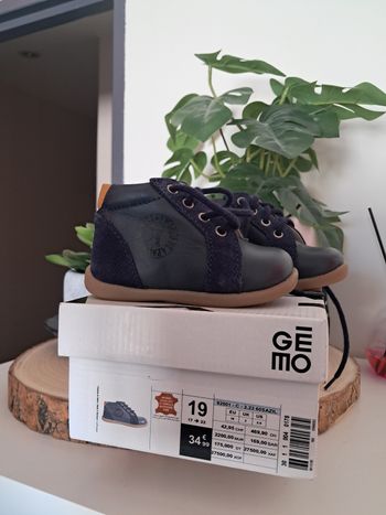 Chaussure cuire bleu
