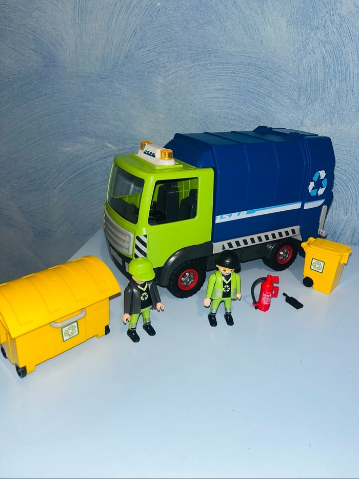 Playmobil 6110 camion de recyclage ordures complet
