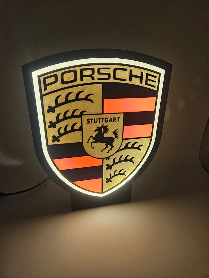 Lampe lumineuse à led porsche