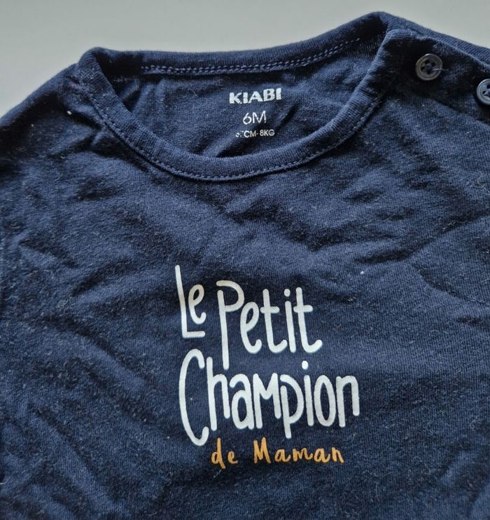 T-shirt manche longue Kiabi 6 mois - photo numéro 2