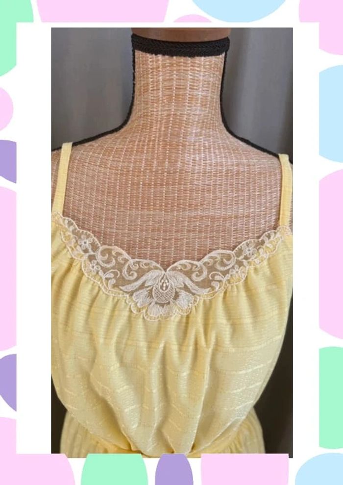 🌼 Robe jaune pastel à fines bretelles - Taille S - photo numéro 3