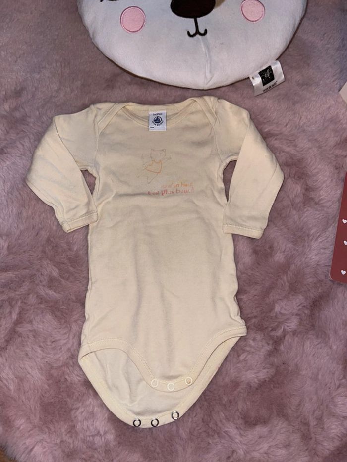 Lot de 3 body petit bateau 6 mois - photo numéro 4