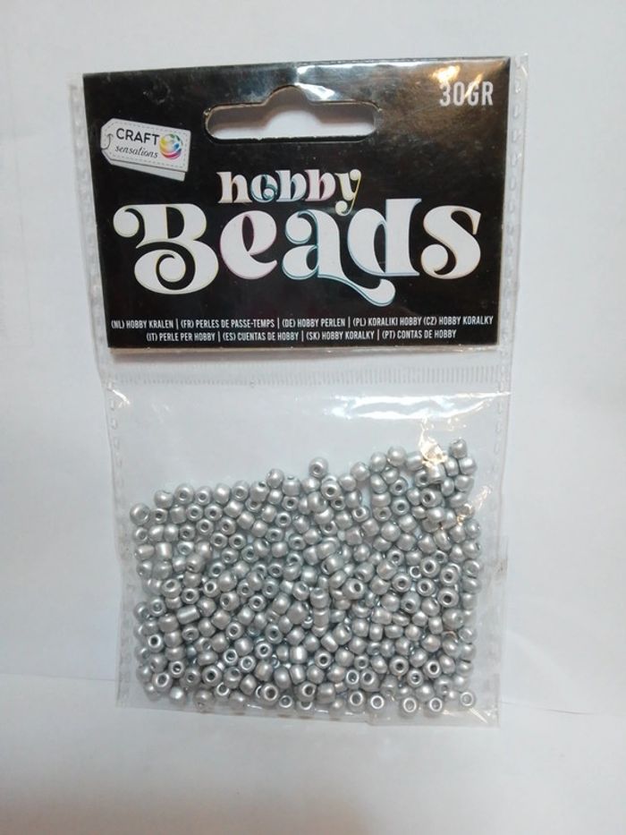 Perles de loisirs gris argent
