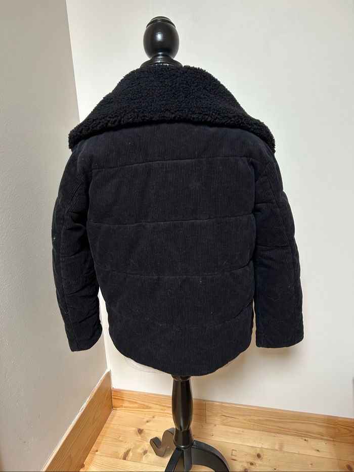 Manteau matelassé en velours côtelé noir - taille 2XS - photo numéro 2