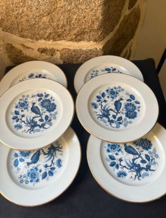 Magnifique lot de 6 petites assiettes à dessert ou fromage Limoges Vintage