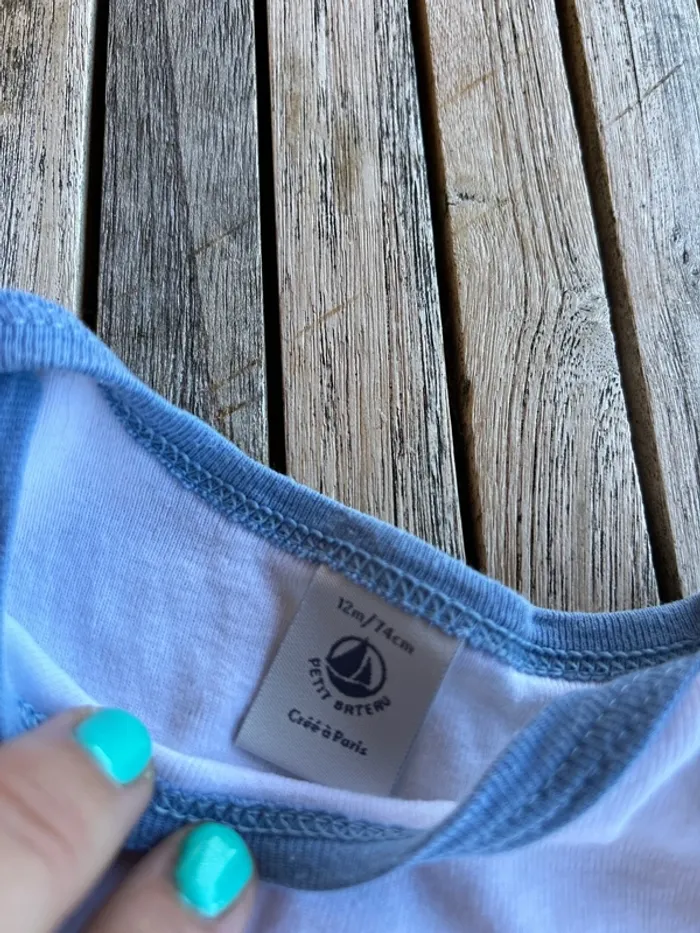 Lot de 3 bodys Petit Bateau - 12 mois - photo numéro 7