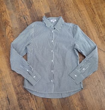 chemise blanche et noir à rayure jennyfer taille 36 S