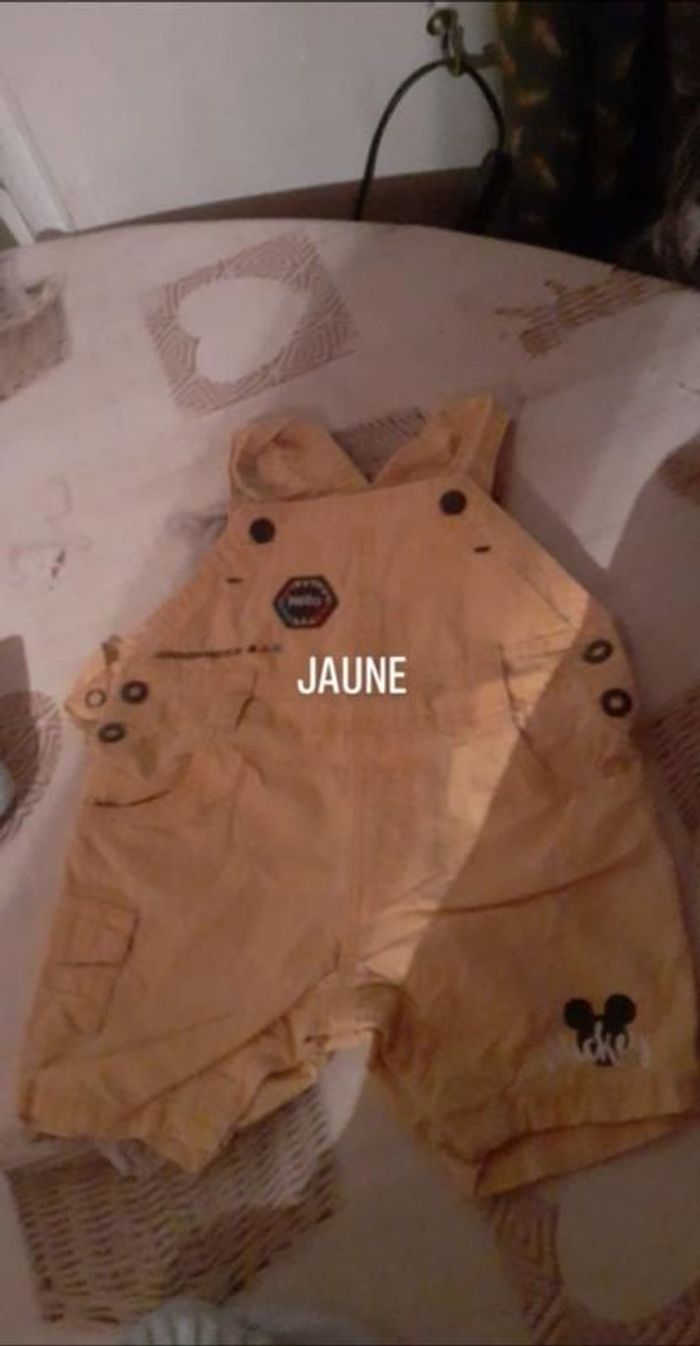 Salopette garçon 1 mois jaune