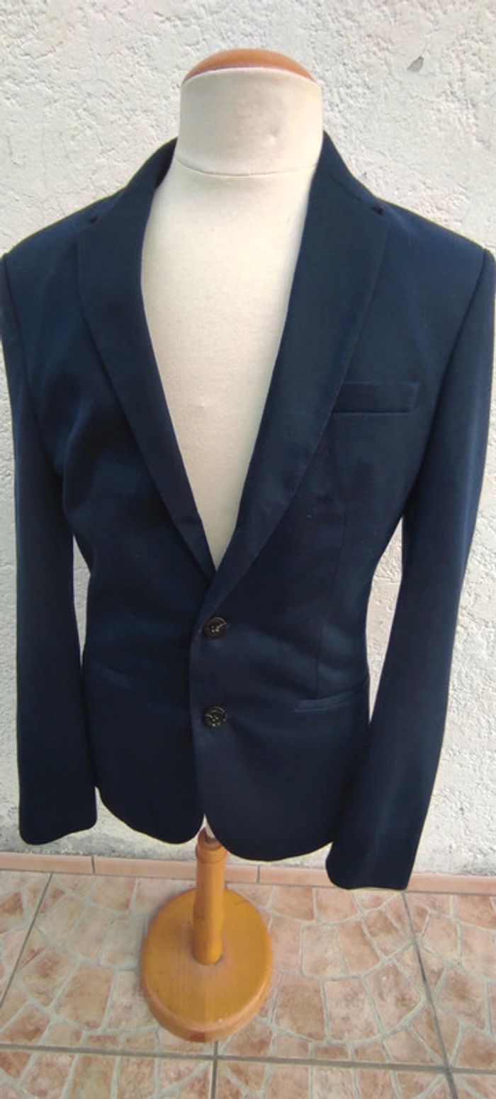 Veste blazer costume bleu marine Zara man - photo numéro 6