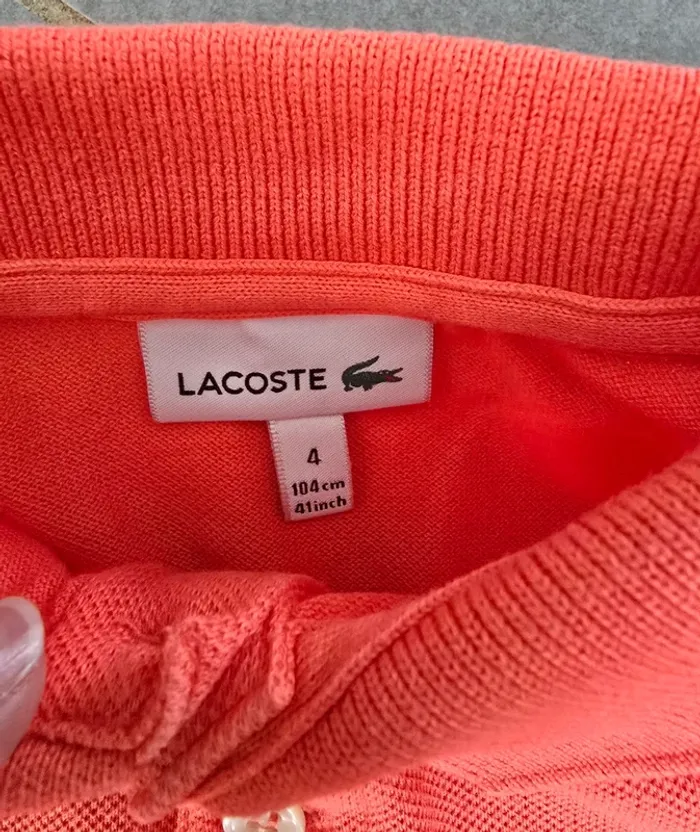 Polo lacoste corail - photo numéro 3