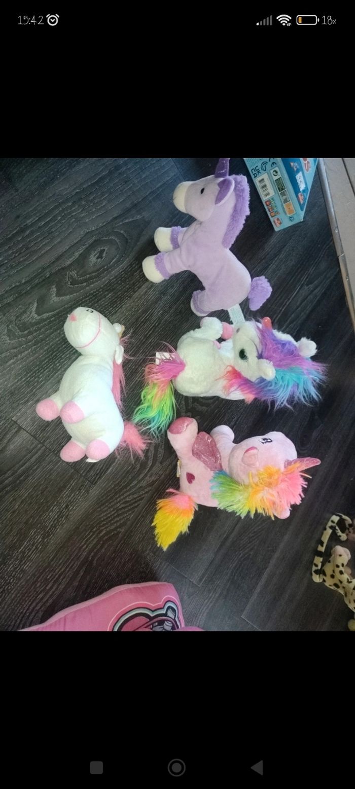 Lot peluche licorne - photo numéro 2