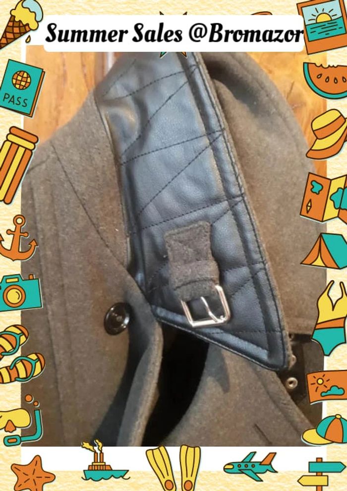 Manteau croisé slim kaki Zara Man taille XXL - photo numéro 5