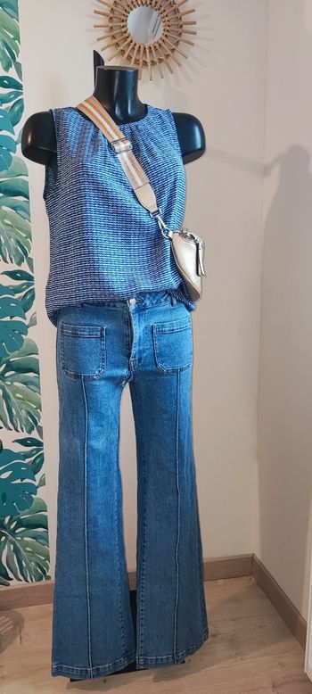 Blouse bleu et blanche taille M/L kiabi