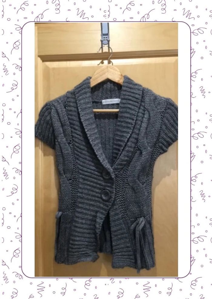 Veste cache cache grise en mohair Taille S - photo numéro 2