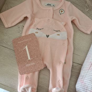 Pyjama rose 1 mois gémo