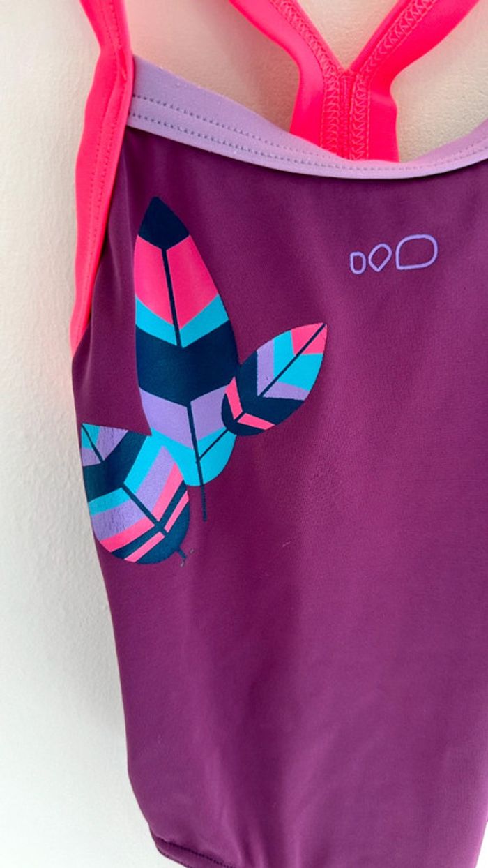 Maillot de bain une pièce violet et rose - photo numéro 3