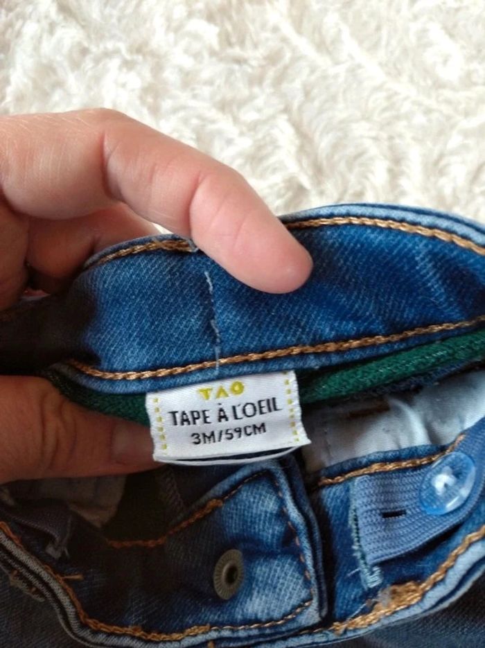 Pantalon jeans slim Garçon 3 mois Fun Mini champion Graine de champion Tape à l'oeil - photo numéro 7