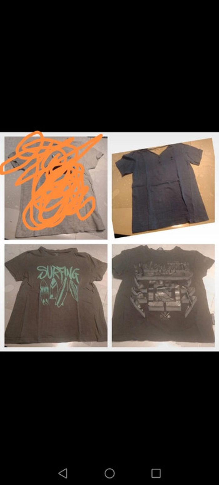 Lot t-shirt manches courtes 8 ans