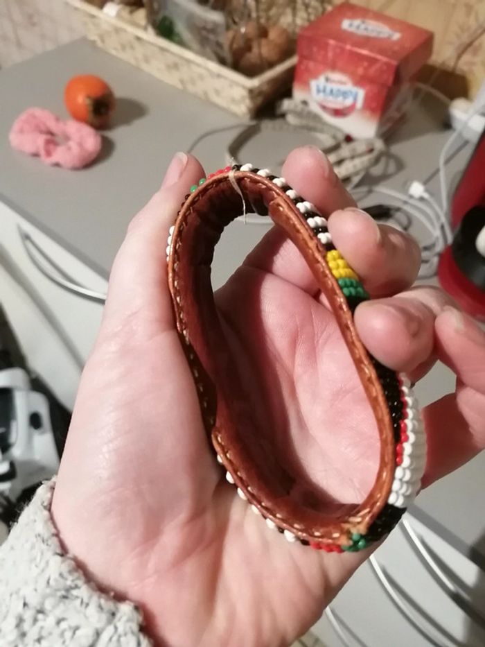 Bracelet cuir et perles - photo numéro 5