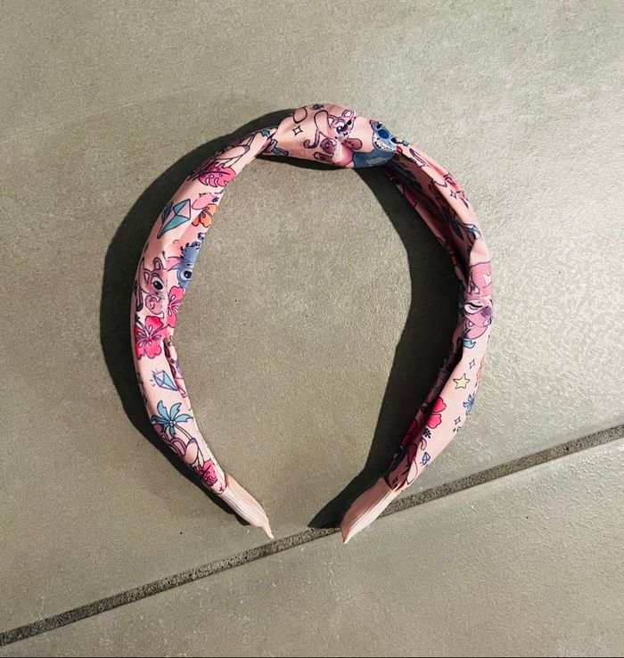 Serre-tête avec noeud Lilo et Stitch mauve lila