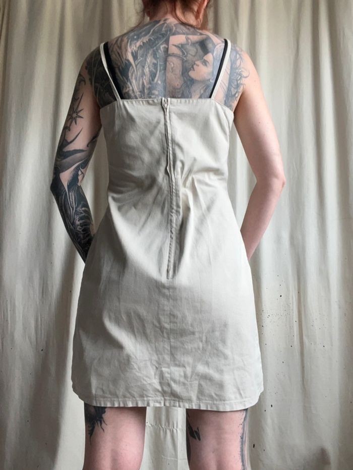 Robe mini crème vintage y2k annees 2000 Coquette - Taille M/L - photo numéro 3