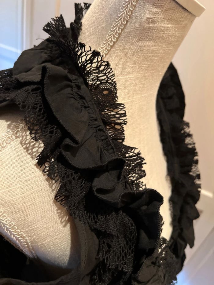 Gilet chic noir taille m 38 dentelle piaza italia - photo numéro 4