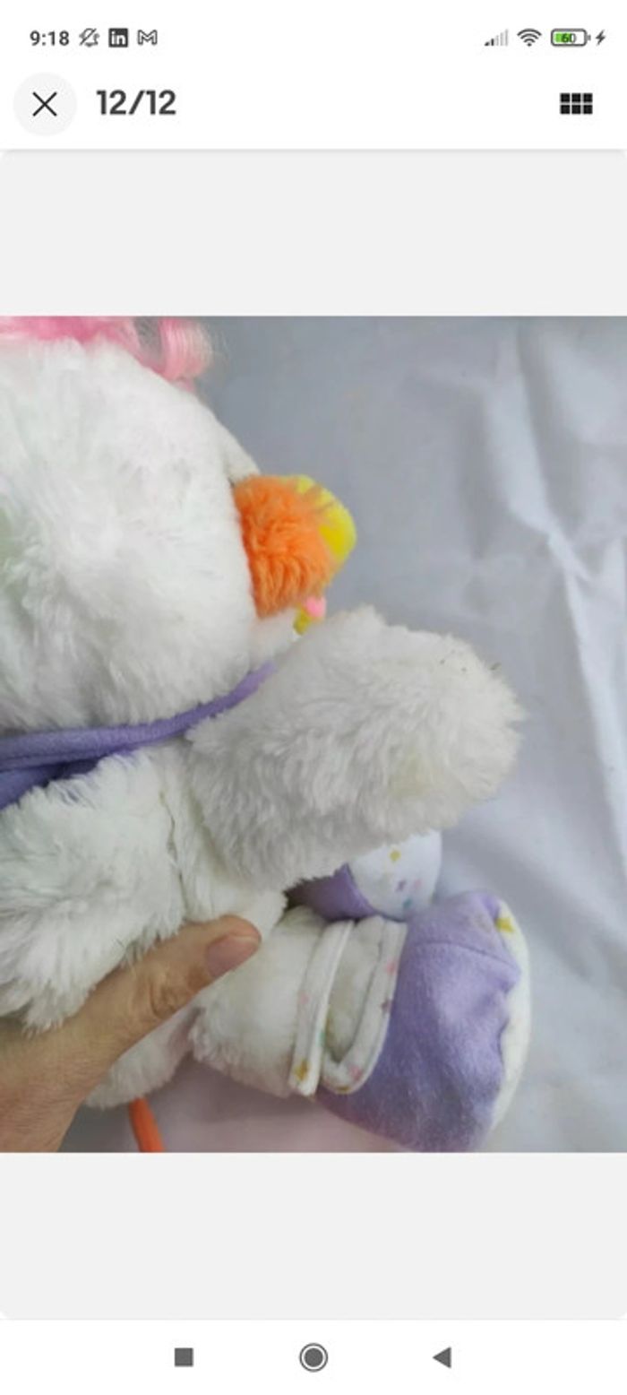 Vintage années 1980 Popples ~ Bébé Bibsy Popple with baby bottle biberon - photo numéro 12