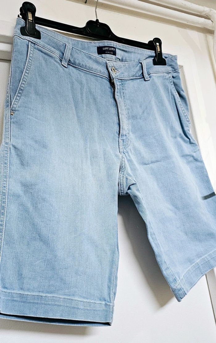 Short Bermuda Jeans Coton Elasthane Saint James Taille 42 - photo numéro 3