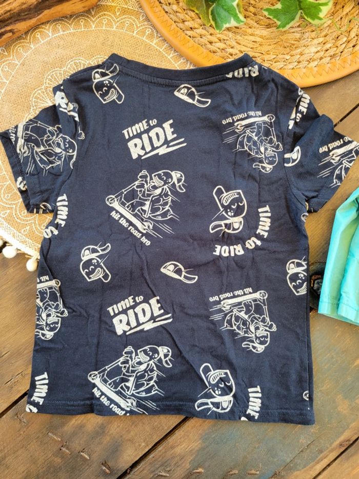 Lot de 2 tee-shirts + short garçon 6 ans - photo numéro 9