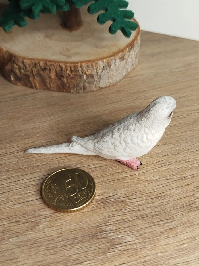 Figurine perruche blanche et grise - photo numéro 4