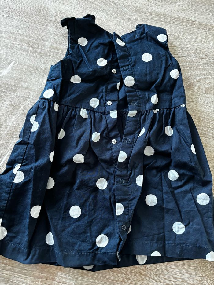Robe bleu pois blanc KIABI t.18m - photo numéro 3