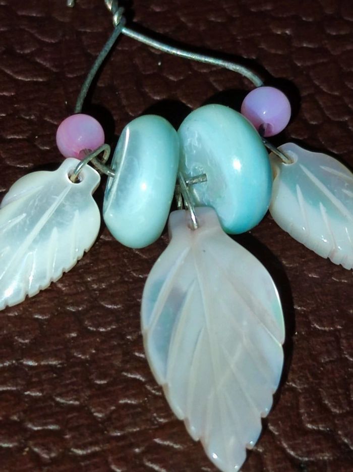 Boucles d'oreilles nacre - photo numéro 7
