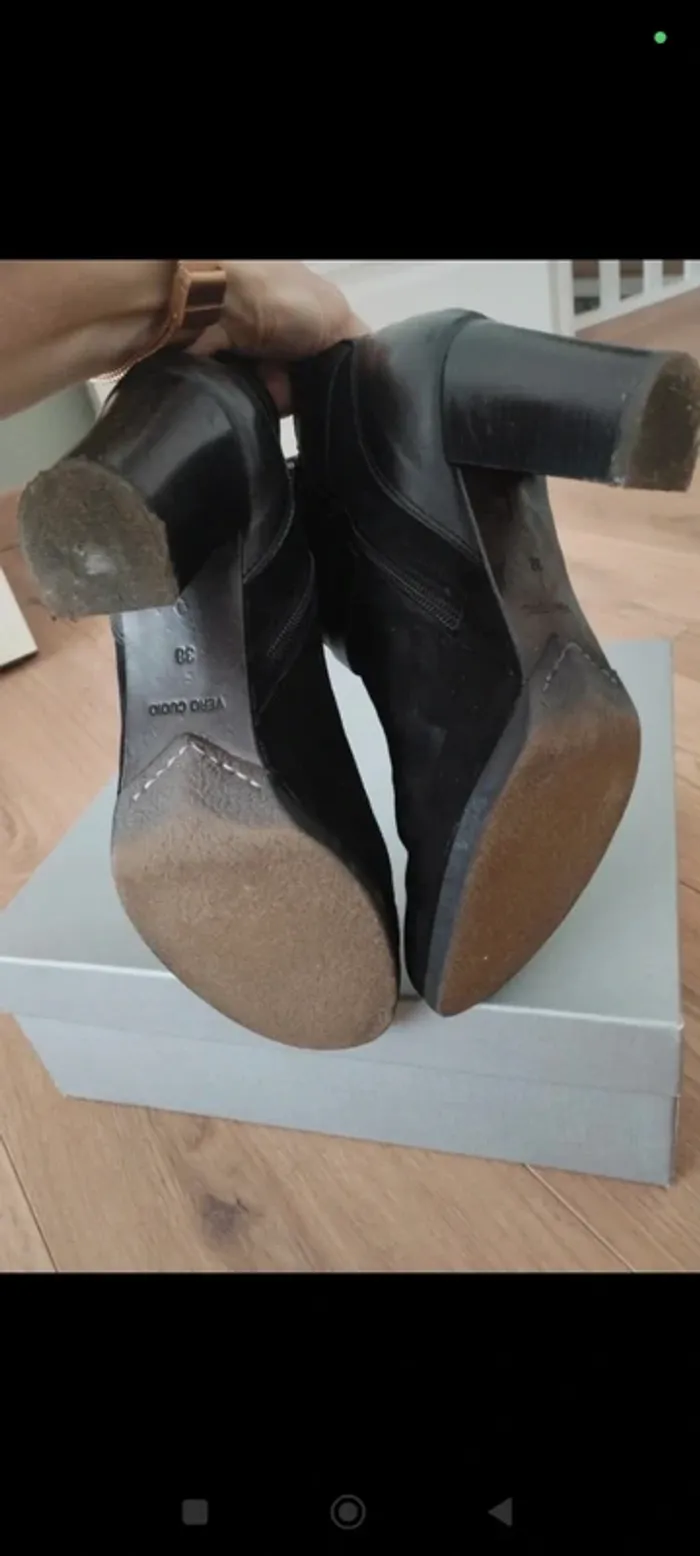 Bottines noires à talons progetto 38 - photo numéro 6