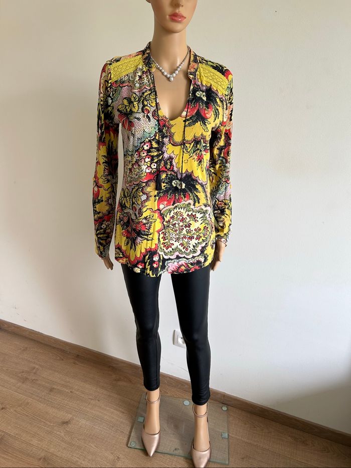 Blouse imprimée à manches longues Desigual taille S bon état - photo numéro 3