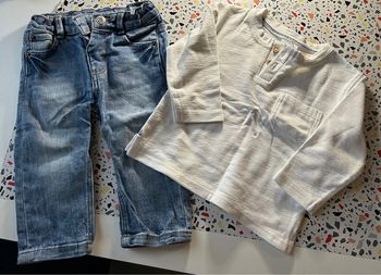 Ensemble jean t-shirt manches longues