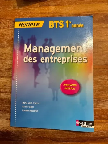 Livre management des entreprises, BTS, première année