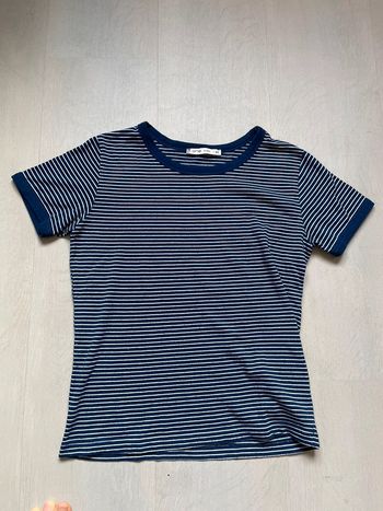 Teeshirt manches courtes bleu marinière
