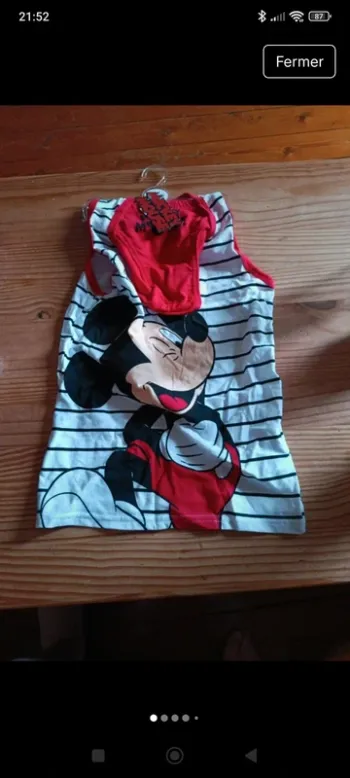Débardeur slip Mickey