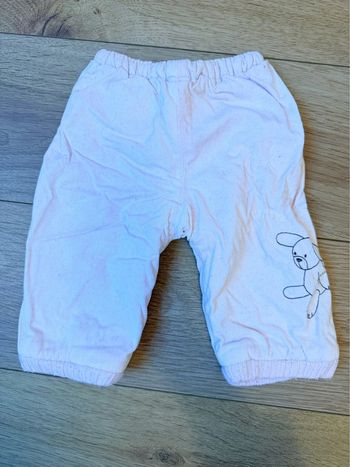 Pantalon rainuré chaud Vertbaudet rose en 12mois/1an