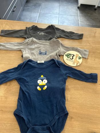 Lot de 3 body manches longues